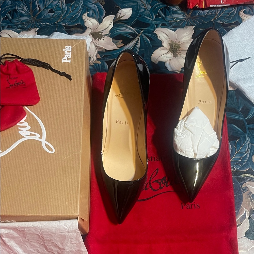 Christian Louboutin Black Pigalle 100 patent calf